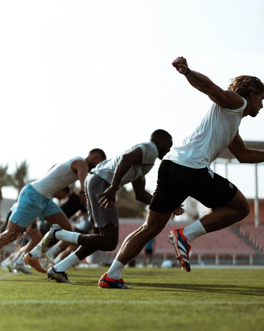 Young football player preparing for career development